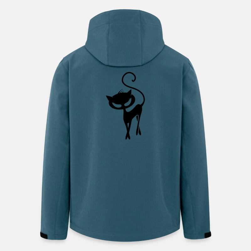 schwarze Katze - Recycelte Männer Softshell-Jacke von Stanley/Stella - Dunkles Petrol