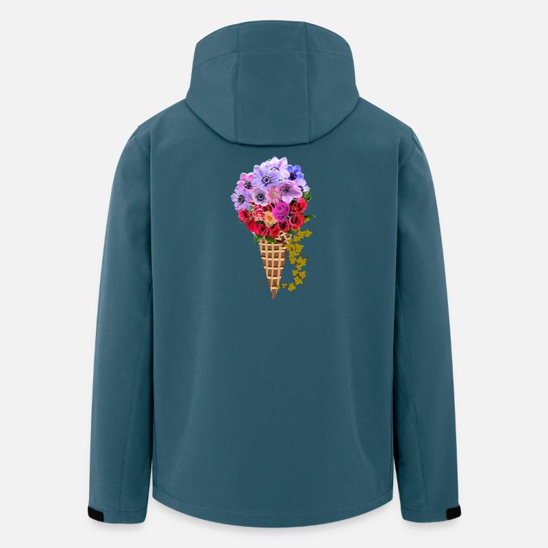 Blumen Eistüte Bouquet - Recycelte Männer Softshell-Jacke von Stanley/Stella - Dunkles Petrol