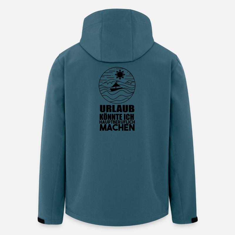 Segel Urlaub - Recycelte Männer Softshell-Jacke von Stanley/Stella - Dunkles Petrol