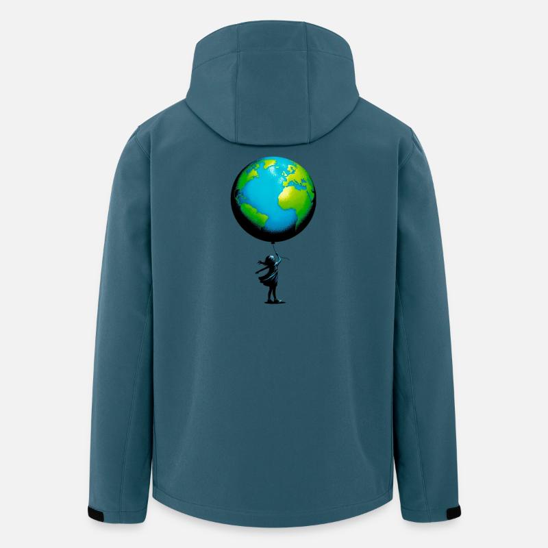Planet Erde - Recycelte Männer Softshell-Jacke von Stanley/Stella - Dunkles Petrol