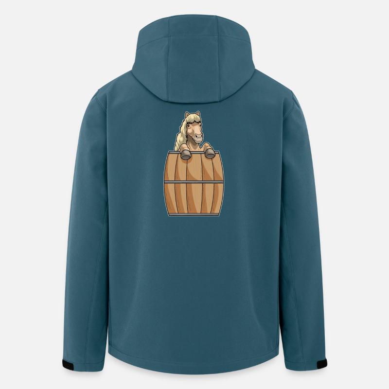 Baril de cheval - Veste softshell homme en polyester recyclé Stanley/Stella - bleu pétrole foncé