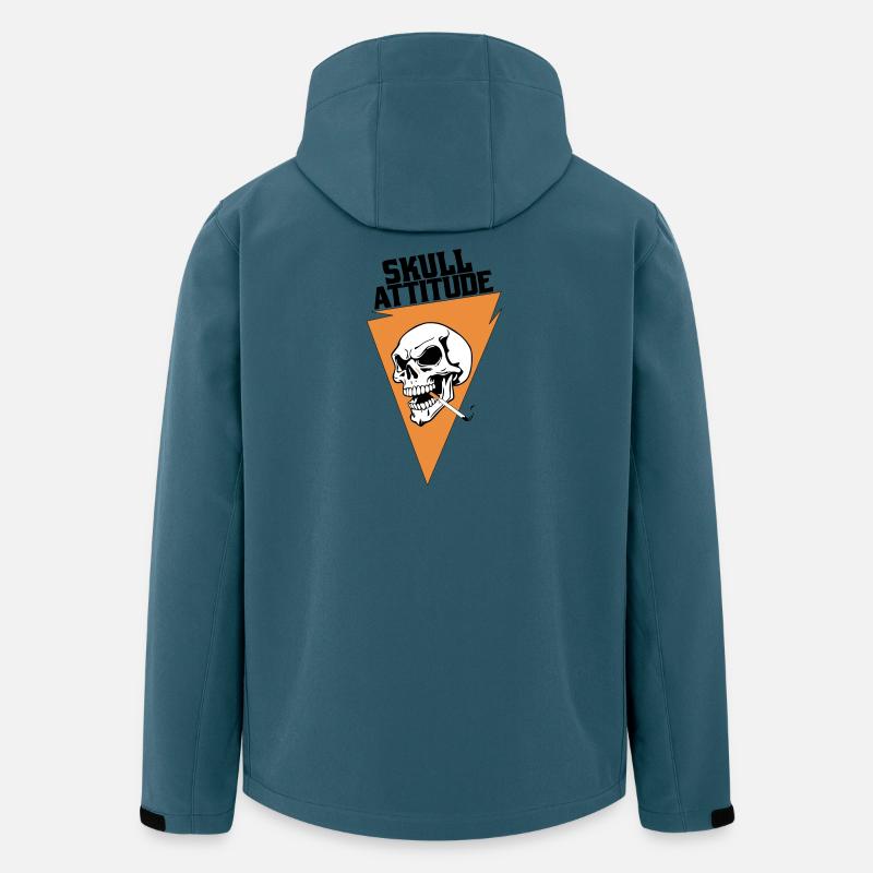Rebell Totenschädel mit Dreieck Zigarette - Recycelte Männer Softshell-Jacke von Stanley/Stella - Dunkles Petrol
