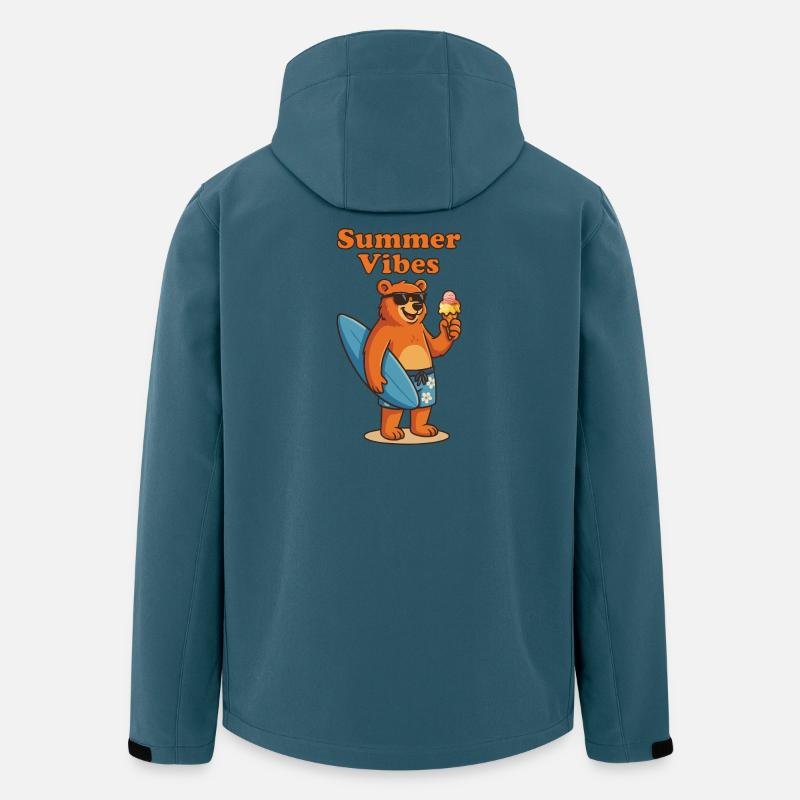 Summer Vibes Bear - Sommerbär mit Eis - Men’s Recycled Softshell Jacket by Stanley/Stella - stargazer