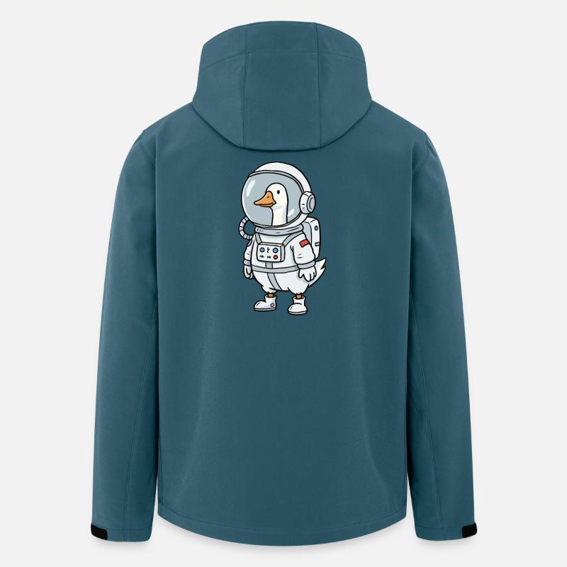 Astronaute de l’Oie de l’Espace - Veste softshell homme en polyester recyclé Stanley/Stella - bleu pétrole foncé