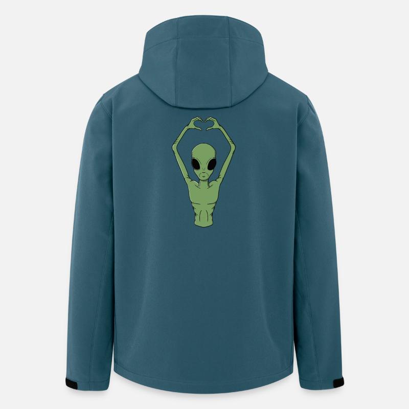 Alien Hjerte-Positur - Stanley/Stella herre softshelljakke i genanvendt polyester - mørk petrol