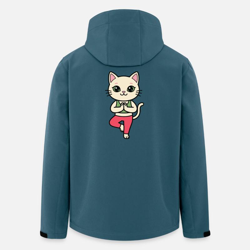 Yoga Cat - Veste softshell homme en polyester recyclé Stanley/Stella - bleu pétrole foncé