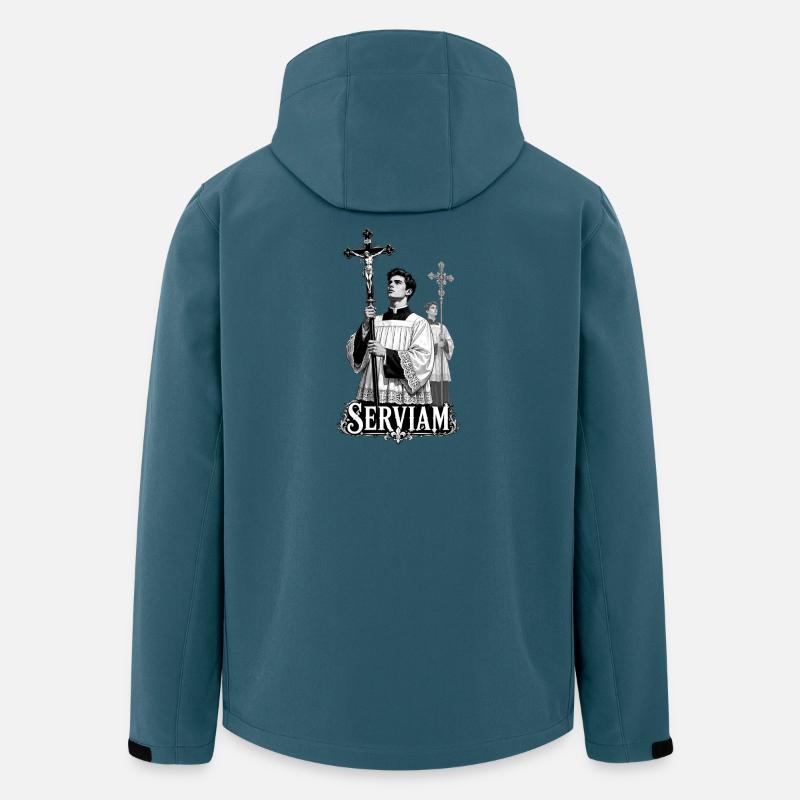Serviam - Katholisch - Recycelte Männer Softshell-Jacke von Stanley/Stella - Dunkles Petrol