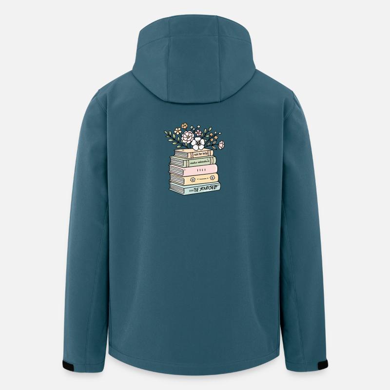 Be Yourself Book Stack Motivation - Men’s Recycled Softshell Jacket by Stanley/Stella - stargazer