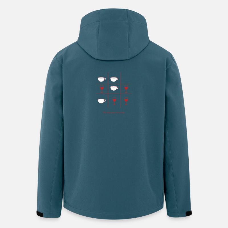 Kaffee oder Wein englisch - Recycelte Männer Softshell-Jacke von Stanley/Stella - Dunkles Petrol