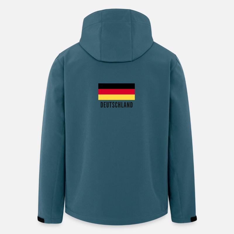 Deutschland  - Recycelte Männer Softshell-Jacke von Stanley/Stella - Dunkles Petrol