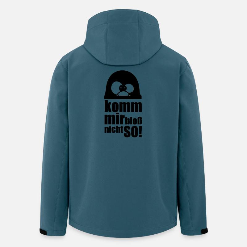 Pinguin Fun Spruch Geschenk Tier lustig - Recycelte Männer Softshell-Jacke von Stanley/Stella - Dunkles Petrol
