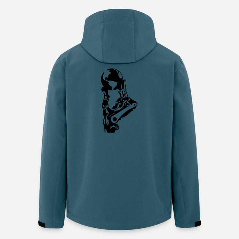 Künstliche Intelligenz - Recycelte Männer Softshell-Jacke von Stanley/Stella - Dunkles Petrol