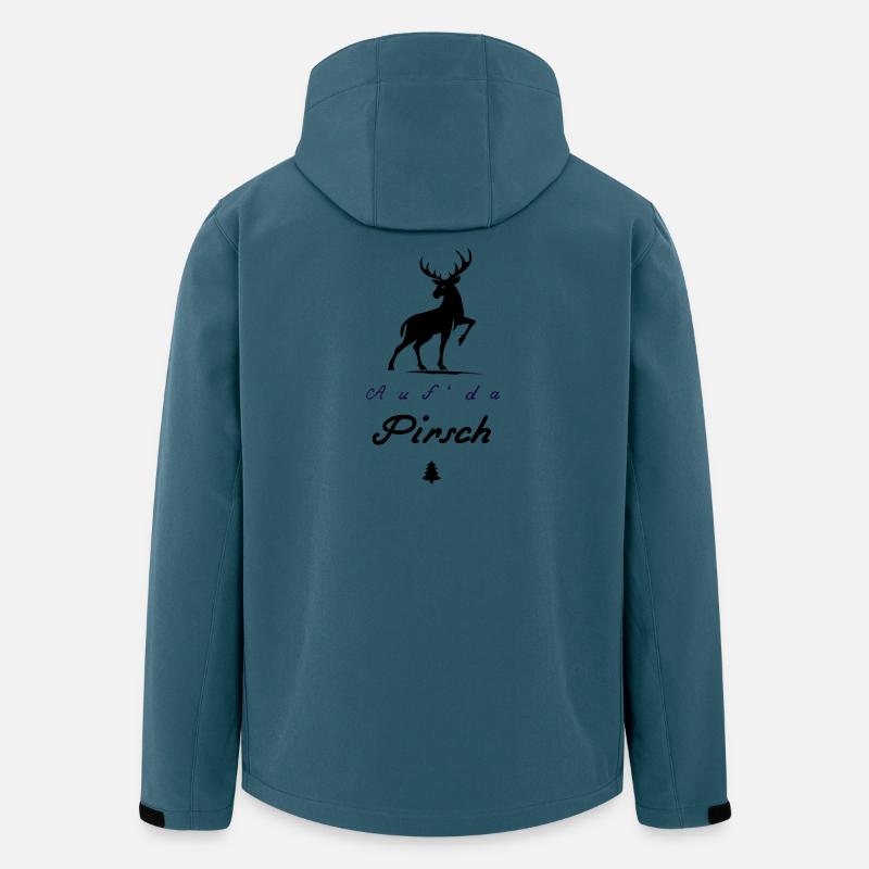 Auf da Pirsch Hirsch  - Recycelte Männer Softshell-Jacke von Stanley/Stella - Dunkles Petrol