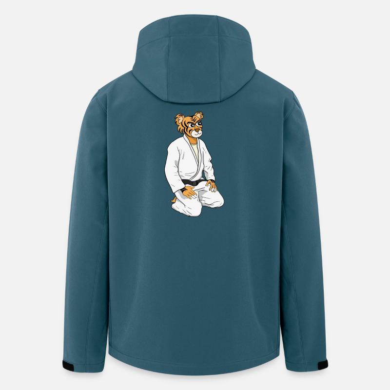 Sei ein Tiger - Recycelte Männer Softshell-Jacke von Stanley/Stella - Dunkles Petrol