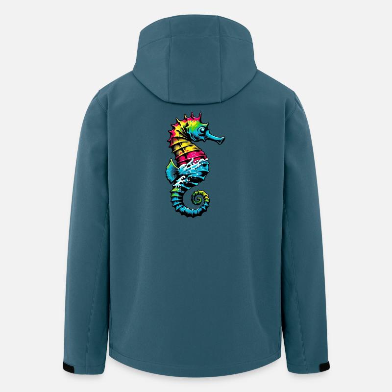 Seepferdchen - Recycelte Männer Softshell-Jacke von Stanley/Stella - Dunkles Petrol
