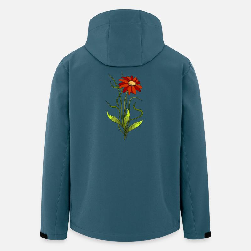 Blume - Recycelte Männer Softshell-Jacke von Stanley/Stella - Dunkles Petrol