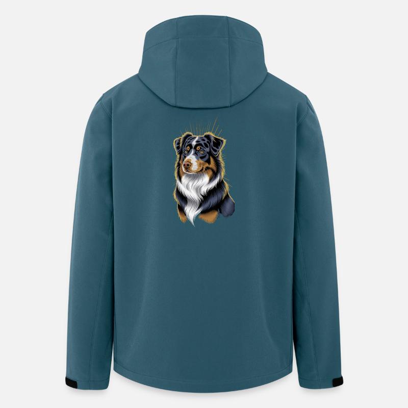 Australian Shepherd Portrait Artwork - Men’s Recycled Softshell Jacket by Stanley/Stella - stargazer