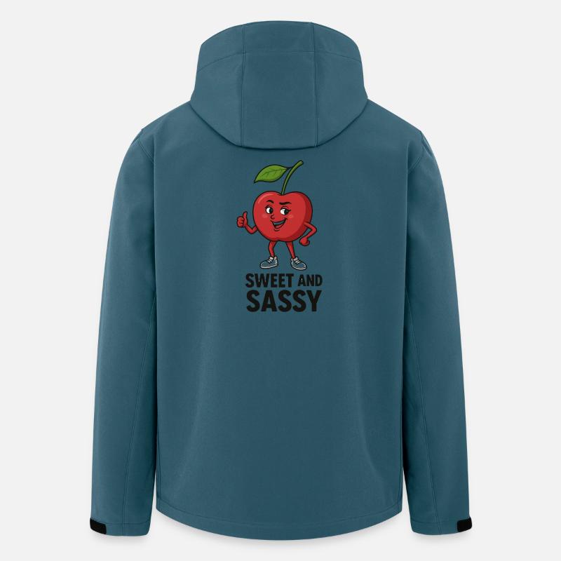 Kirsche Sweet and Sassy - Recycelte Männer Softshell-Jacke von Stanley/Stella - Dunkles Petrol