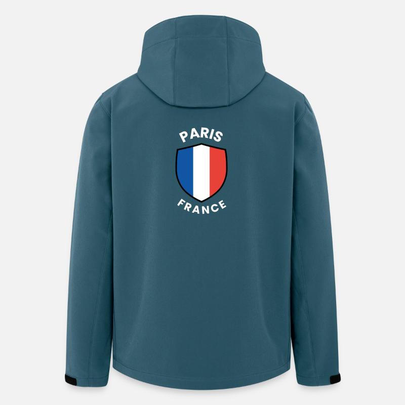 Paris Flag Shield Emblem - Men’s Recycled Softshell Jacket by Stanley/Stella - stargazer