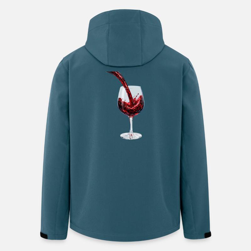 Red Wine Stream im Glas - Recycelte Männer Softshell-Jacke von Stanley/Stella - Dunkles Petrol