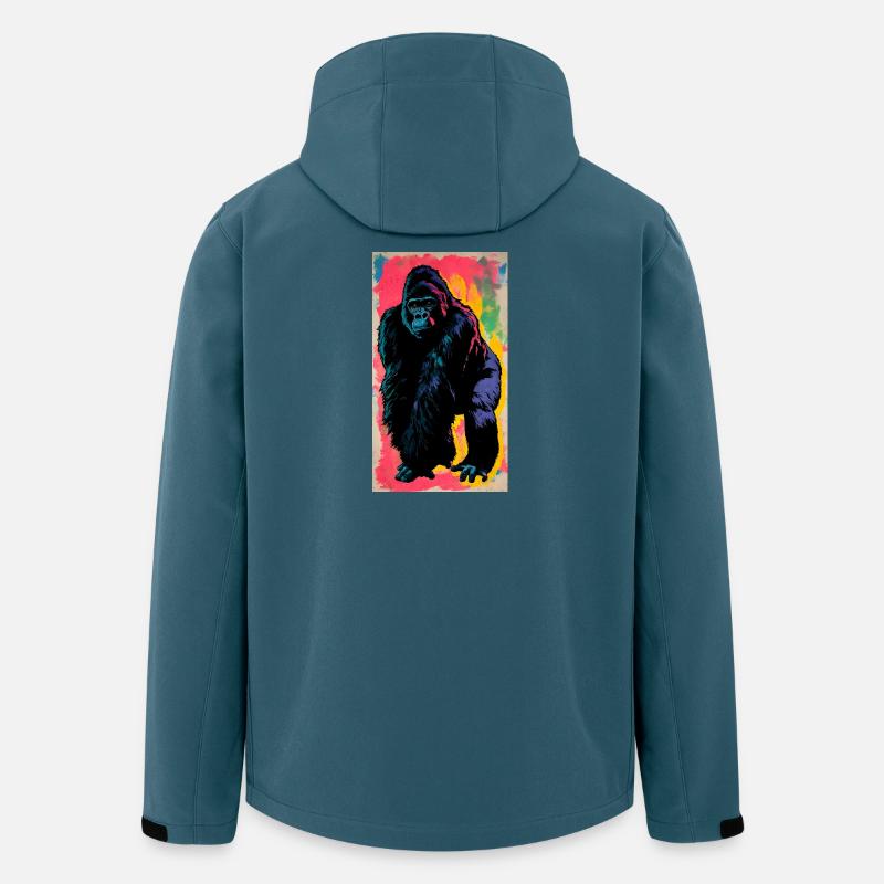 Gorilla - Recycelte Männer Softshell-Jacke von Stanley/Stella - Dunkles Petrol