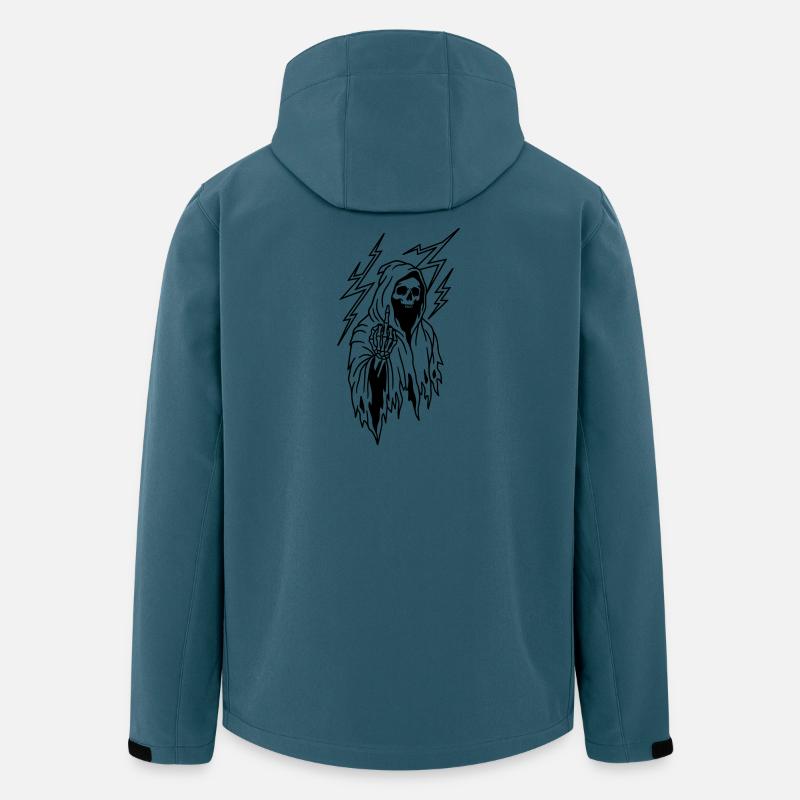 doigt d’honneur - Veste softshell homme en polyester recyclé Stanley/Stella - bleu pétrole foncé