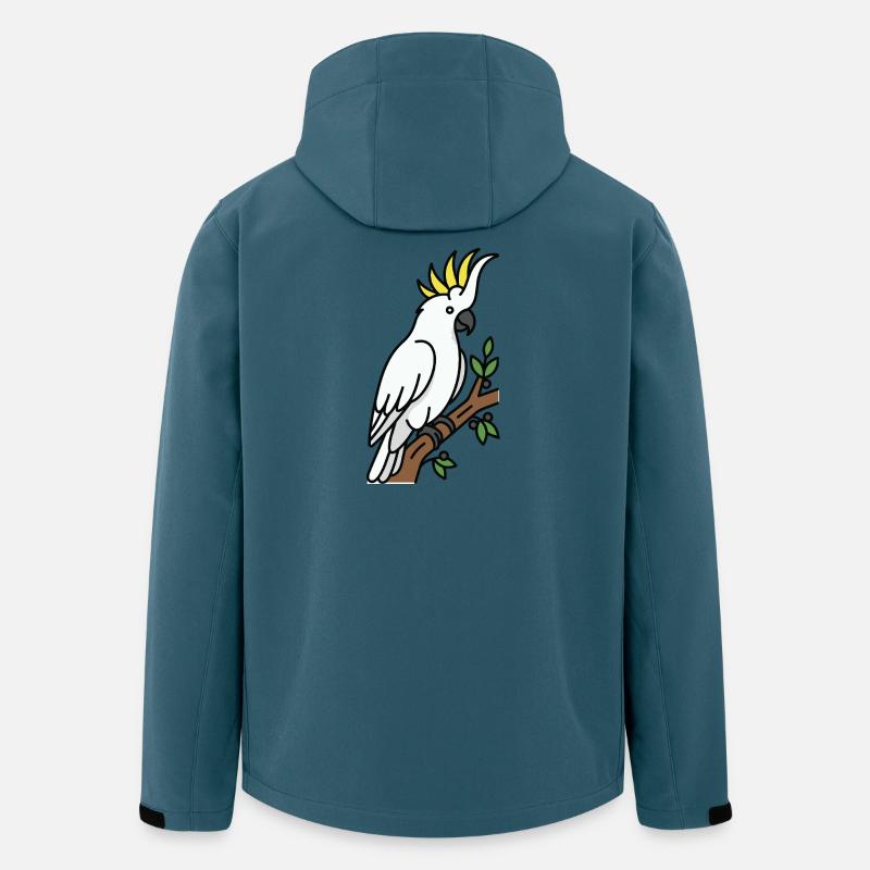 Australischer Vogelkakadu - Recycelte Männer Softshell-Jacke von Stanley/Stella - Dunkles Petrol