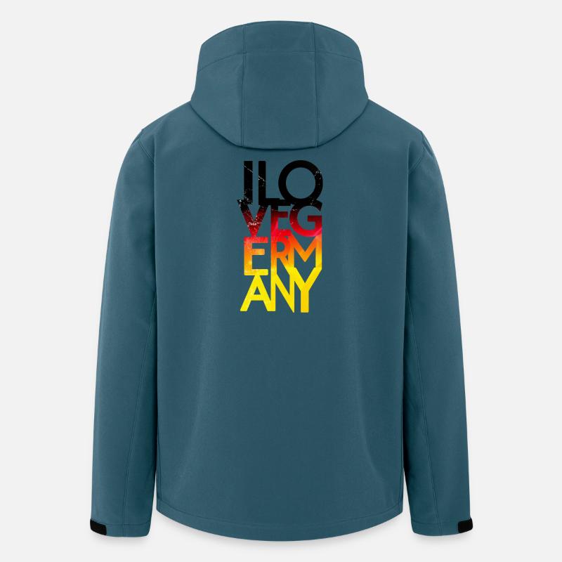I love Germany - Recycelte Männer Softshell-Jacke von Stanley/Stella - Dunkles Petrol