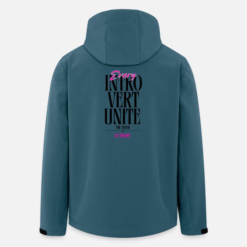 Introvert Unite - Recycelte Männer Softshell-Jacke von Stanley/Stella - Dunkles Petrol