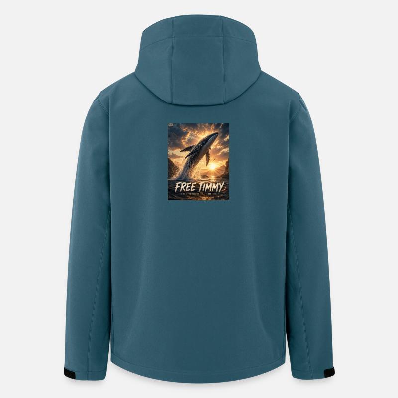 Timmy der Wal - Recycelte Männer Softshell-Jacke von Stanley/Stella - Dunkles Petrol