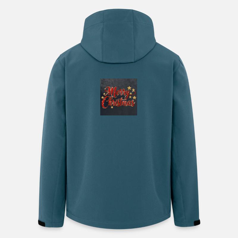 Glitzerndes Merry Christmas Script - Recycelte Männer Softshell-Jacke von Stanley/Stella - Dunkles Petrol