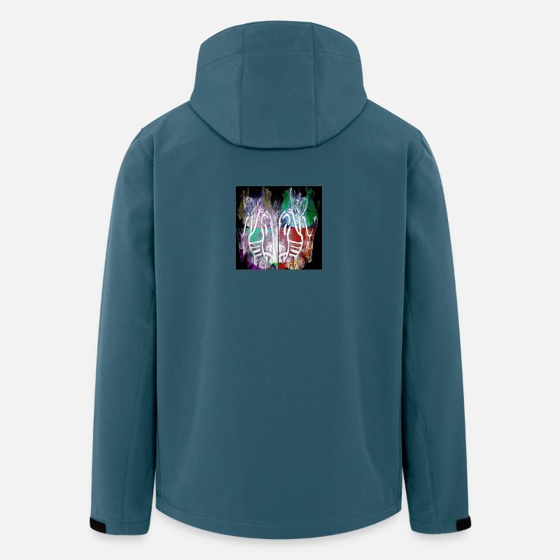 Neon-Skeletthände Spaltkunst - Recycelte Männer Softshell-Jacke von Stanley/Stella - Dunkles Petrol