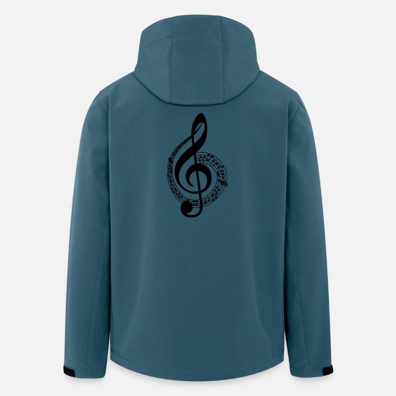 Musik - Recycelte Männer Softshell-Jacke von Stanley/Stella - Dunkles Petrol