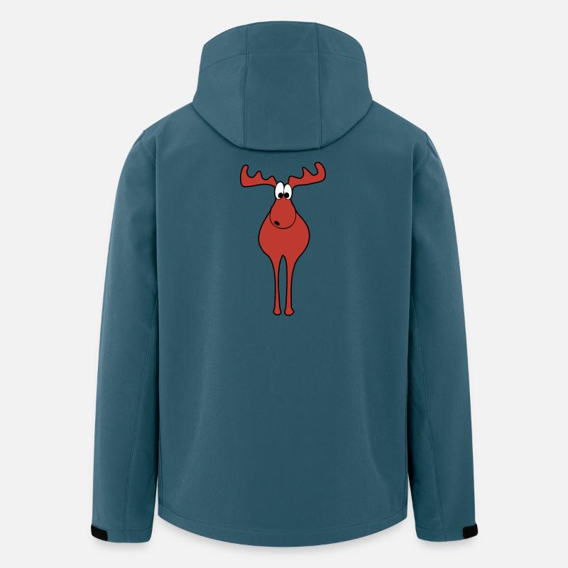Elch Weihnachten - Recycelte Männer Softshell-Jacke von Stanley/Stella - Dunkles Petrol