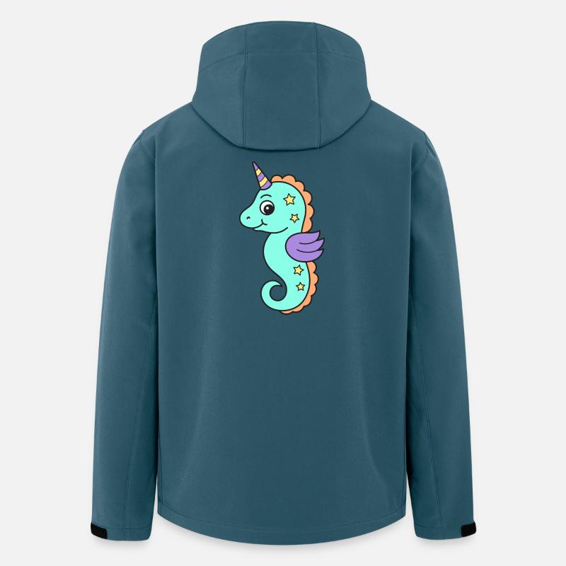 Seepferd Seepferdchen - Recycelte Männer Softshell-Jacke von Stanley/Stella - Dunkles Petrol