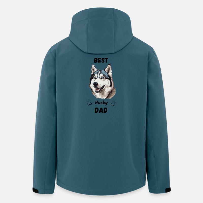 Best Husky Dad - Recycelte Männer Softshell-Jacke von Stanley/Stella - Dunkles Petrol