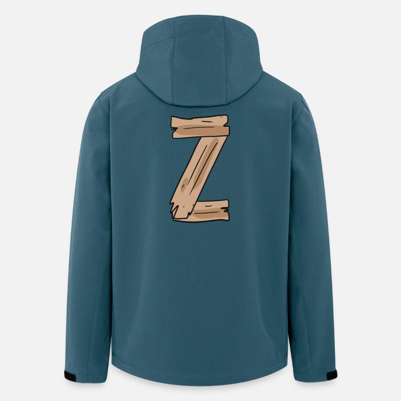 Buchstabe Z Holz Holzbuchstabe Name - Recycelte Männer Softshell-Jacke von Stanley/Stella - Dunkles Petrol