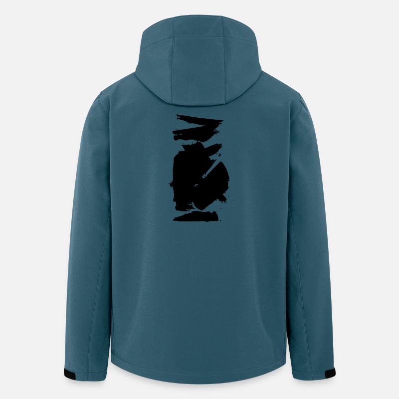 Farbwischer Klecks - Recycelte Männer Softshell-Jacke von Stanley/Stella - Dunkles Petrol