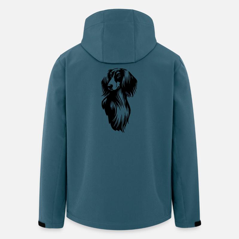 Saluki Kopf - Recycelte Männer Softshell-Jacke von Stanley/Stella - Dunkles Petrol