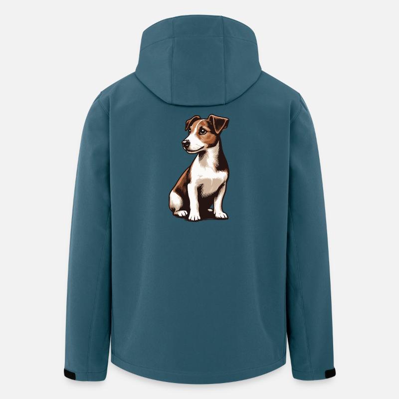 Jack Russell Terrier - Recycelte Männer Softshell-Jacke von Stanley/Stella - Dunkles Petrol