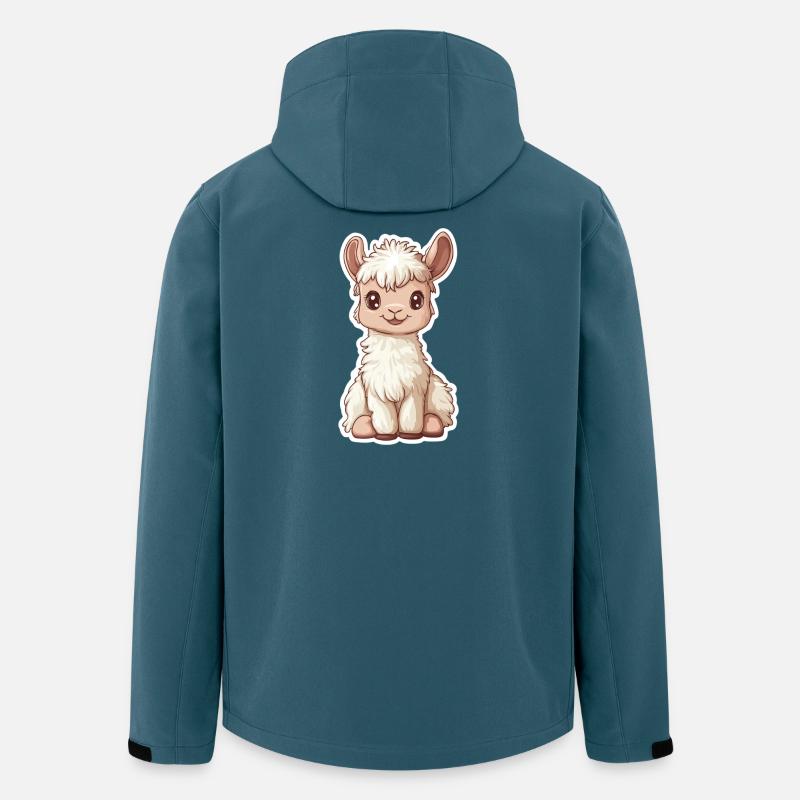 Lama Alpaka Llama Tier Geschenk - Recycelte Männer Softshell-Jacke von Stanley/Stella - Dunkles Petrol