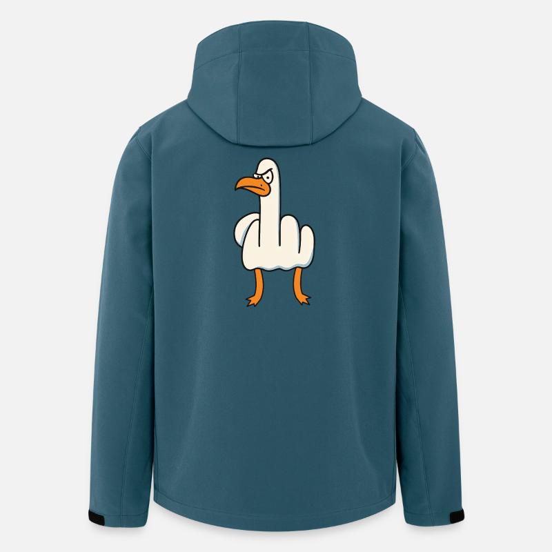 Mittelfinger Gans Sarkasmus - Recycelte Männer Softshell-Jacke von Stanley/Stella - Dunkles Petrol