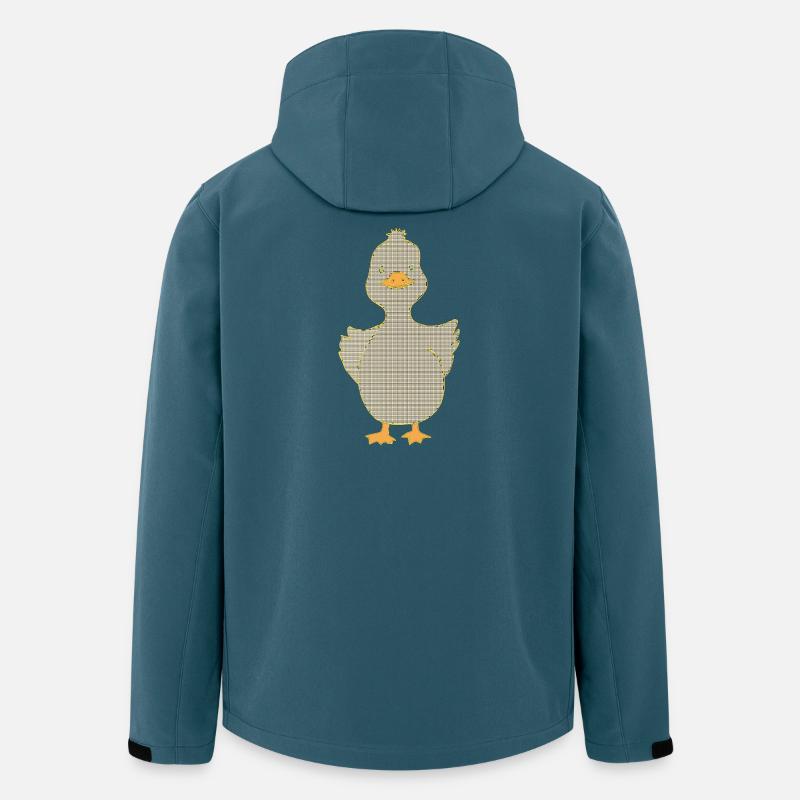 Karo-Ente mit gelbem Schnabel - Recycelte Männer Softshell-Jacke von Stanley/Stella - Dunkles Petrol