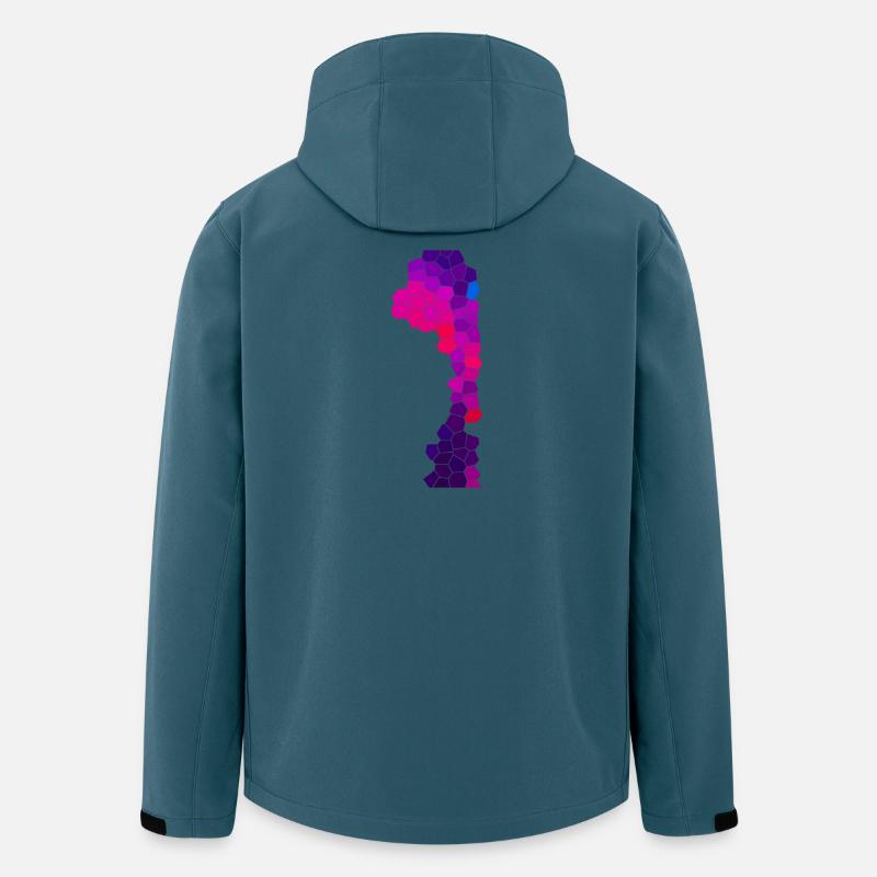 Cyber Purple Flow - Recycelte Männer Softshell-Jacke von Stanley/Stella - Dunkles Petrol
