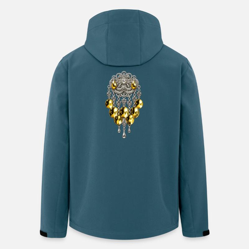 Sølje-Brosche Silber- und Goldschmuck - Recycelte Männer Softshell-Jacke von Stanley/Stella - Dunkles Petrol