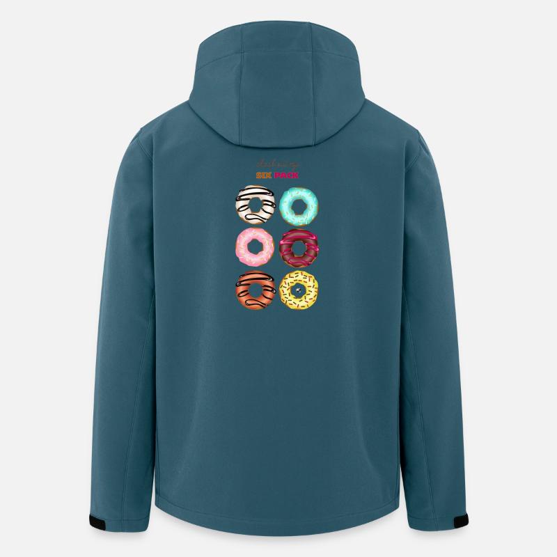 Six glazed donuts illustration with inscription - Men’s Recycled Softshell Jacket by Stanley/Stella - stargazer