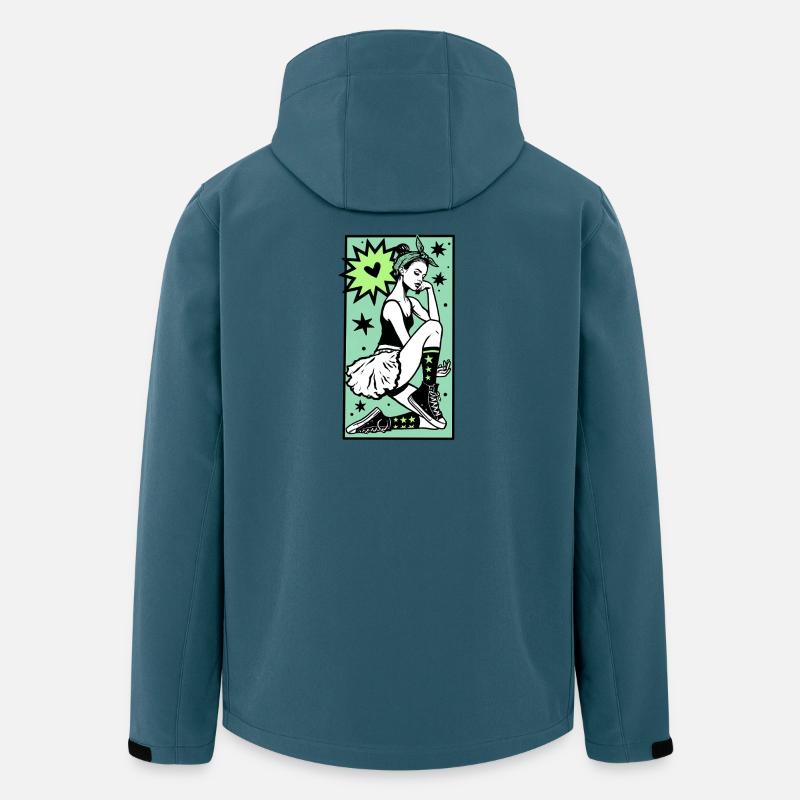 Danseuse #1 - Veste softshell homme en polyester recyclé Stanley/Stella - bleu pétrole foncé