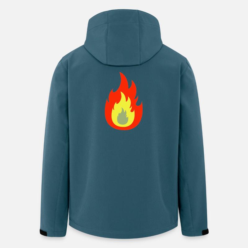 Flamme de feu - Veste softshell homme en polyester recyclé Stanley/Stella - bleu pétrole foncé