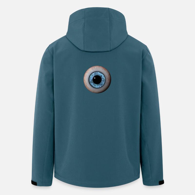 Auge Nahaufnahme Blaue Iris - Recycelte Männer Softshell-Jacke von Stanley/Stella - Dunkles Petrol