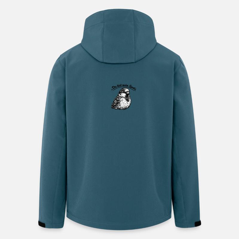 Du bist mein Spatz - Recycelte Männer Softshell-Jacke von Stanley/Stella - Dunkles Petrol